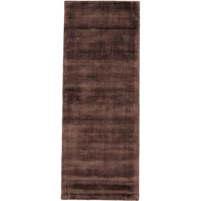 Teppich CARPETFINE "Ava Viskoseteppich", braun (dunkelbraun), B:75cm H:13mm L:240cm, Viskose, Teppiche, Seidenoptik, leichter Glanz, auch als Läufer erhältlich Image