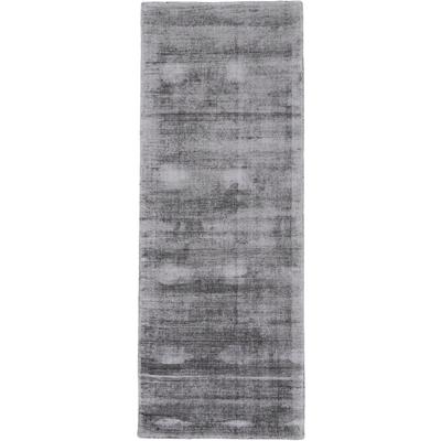 Teppich CARPETFINE "Ava Viskoseteppich", grau (hellgrau), B:80cm H:13mm L:300cm, Viskose, Teppiche, Seidenoptik, leichter Glanz, auch als Läufer erhältlich Image