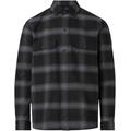 Karohemd CALVIN KLEIN "TWILL FLEECE CHECK OVERSHIRT" Gr. L, N-Gr, schwarz (ck black) Herren Hemden Langarm