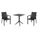 AllModern Farrah Square 2 - Person 23.6" Long Bistro Set Plastic in Black | 23.6 W x 23.6 D in | Outdoor Furniture | Wayfair