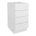 HomLux Hardwood Pre-Assembled Drawer Base Cabinet in White | 34.5 H x 18 W x 24 D in | Wayfair SW-4DB18-LC