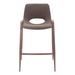 Wade Logan® Halchak Counter & Bar Stool Upholstered/Metal in Brown | 35.6 H x 20.3 W x 20.7 D in | Wayfair 7C69E9761B514B91A793A7E1221CEA3F