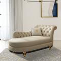 Wildon Home® Guthmar Leather Chaise Lounge Genuine Leather in White | 33 H x 30 W x 67 D in | Wayfair C5FD2A8BB1804D6EADECB95760472858