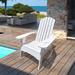 Highland Dunes Peregrin Solid Wood Adirondack Chair Wood in White | 38.19 H x 32.28 W x 31.1 D in | Wayfair 8DA7D97A11854ABFA3CC44013D3F0AE8