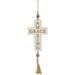 Amazing Grace Beaded Cross Ornament - H - 16.00 in. W - 0.50 in. L- 4.00 in.