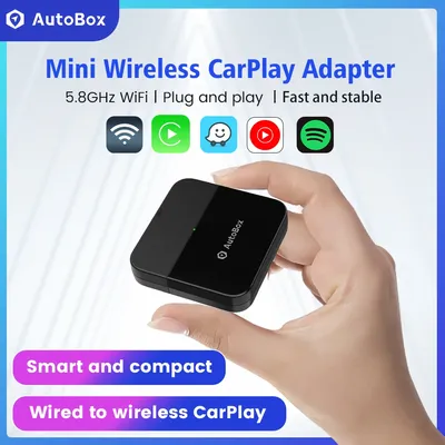 AutoBox-MINI Wireless CarPlay AI Box adaptateur CarPlay dongle sans fil Spotify musique Plug &
