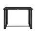 Troy 59 Inch Patio Bar Height Dining Table, Rectangular Tabletop, Black