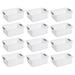 Sterilite Medium Ultra Plastic Storage Organizer Basket with Handles, (6 Pack)