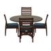 Courtyard Casual Avalon FSC Teak 5 pc Round Dining Set Includes: One 54" Round Dining Table and Four Armless Dining Chairs
