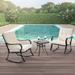 LIVOOSUN 3 Pcs Rocking Chairs,Patio Bistro Furniture Set w/Frame Table