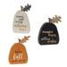 3/Set Rustic Fall Words Pumpkin Blocks - 5-6" high by 4” wide by .5” deep.