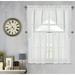 Kate Aurora Modern Chic Complete 4 Piece Striped Sheer Kitchen Curtain Tier & Valance Set - Assorted Colors