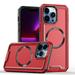 Designed for For iPhone 13 Case Dual Layer Heavy Duty Tough Rugged Light Weight Compatible with MagSafe Rugged Military Grade Drop Protection Cover For iPhone 13 - 6.1 Red