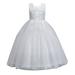 ZRBYWB Flowers Little Girls Dresses Tulle Lace Wedding Party Dress For Kids Formal Birthday Princess Pageant Prom Maxi Gown Party Dress