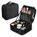 GZWSQC 10 Travel Makeup Bag for Women Large Cosmetic Bag Travel Makeup Case Toiletry Bag with Brush Holder and Adjustable Dividers