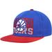 Men's Mitchell & Ness Royal Philadelphia 76ers SOUL Cross Check Snapback