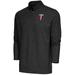 Men's Antigua Heather Black Minnesota Twins Gambit Quarter-Zip Pullover Top