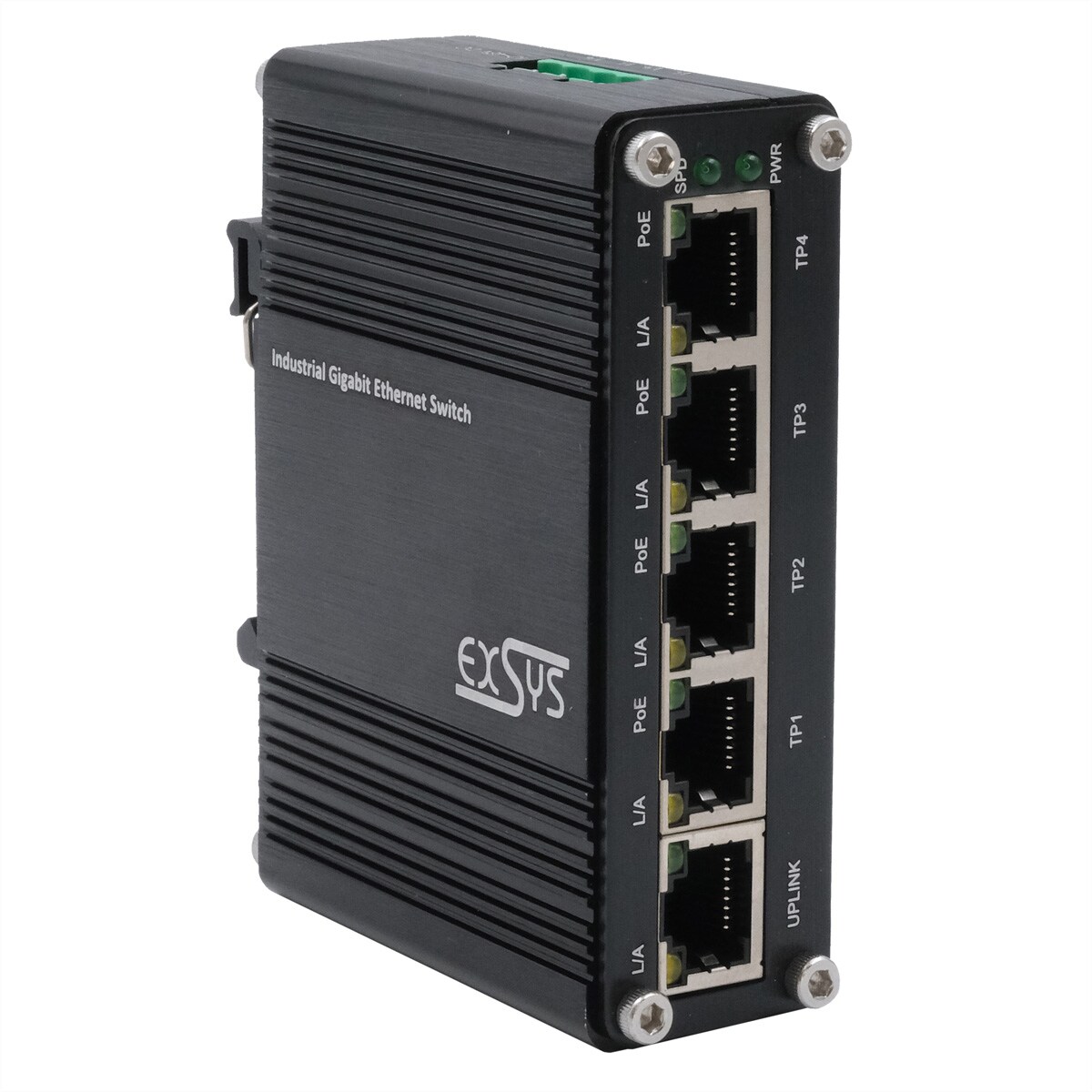 EXSYS EX-62020PoE 5-Port Industrie Ethernet Switch PoE Image
