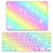 Rainbow Aurora Case for MacBook Air M1 / Air 13 Retina Newest Release (2018-2022 Models: A2337 / A2179 / A1932) Hard Shell Case with Keyboard Cover Set - A