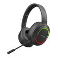 Lomubue 1 Set Wireless Gaming Headset Surround Sound No Driver Required 40mm Speaker Unit with Detachable Mic Foldable Enjoy Music Solid Color Bluetooth-compatible Wireless Over-Ear Headphone