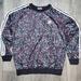 Adidas Tops | Adidas Crewneck Sweatshirt Black With Multi-Colored Flowers And Leaves Medium | Color: Black/White | Size: M