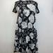 Lularoe Dresses | Lularoe Jessie Black Gray White Floral Dress With Pockets Size Xxs | Color: Black/Gray | Size: Xxs