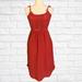 Madewell Dresses | Madewell Silk Spaghetti Strap Midi Dress Curved Hem Size 0 Rosy Hibiscus | Color: Pink/Red | Size: 0