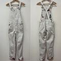 American Eagle Outfitters Pants & Jumpsuits | American Eagle White Denim Floral Under Overalls Sz Xs | Color: Red/White | Size: Xs