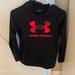 Under Armour Shirts & Tops | Boys Long Sleeve Hooded, Dry Fit Material Shirt. Black With Red Logo. Boys Med | Color: Black | Size: Mg