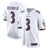 Men's Nike Odell Beckham Jr. White Baltimore Ravens Game Jersey