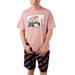 Men's Black/Pink Jujutsu Kaisen T-Shirt & Shorts Sleep Set