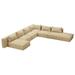 Seasonal Living Fizz 271" Wide Left Hand Facing Patio Sectional w/ Cushions Wood in Brown | 28 H x 271 W x 72 D in | Wayfair