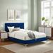 Sofia Channel Tufted Performance Velvet Platform Bed by Modway Upholstered/Velvet in Blue | 12.5 H x 41.5 W x 81.5 D in | Wayfair MOD-6983-NAV