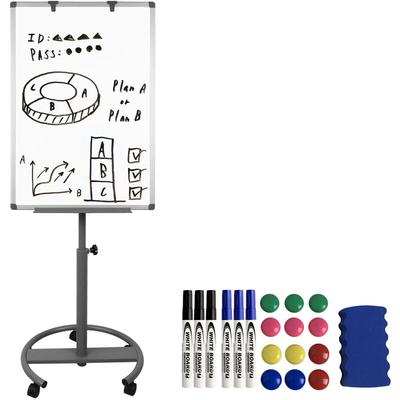 Whiteboard Flipchart Ständer mit Rädern Höhenverstellbar Beschreibbar Trocken Abwischbar Magnetisch