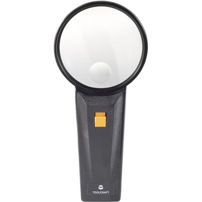 Toolcraft - 821031 821031 Handlupe mit LED-Beleuchtung Vergrößerungsfaktor: 2 x, 4 x Linsengröße:
