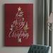The Holiday Aisle® Merry Little Christmas - Wrapped Canvas Print Canvas, Solid Wood in White | 36 H x 24 W x 1 D in | Wayfair