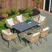 Corrigan Studio® Stonecrest Rectangular 6 Person Outdoor Dining Set w/ Cushions Metal in Gray | 28.74 W x 59.06 D in | Wayfair
