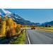 Millwood Pines School Bus On Highway by - Wrapped Canvas Photograph Canvas in Blue/Green | 8 H x 12 W x 1.25 D in | Wayfair