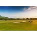 Ebern Designs Golf Course by - Wrapped Canvas Photograph Canvas in Blue/Green/White | 8 H x 12 W x 1.25 D in | Wayfair