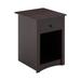 Kayla Wooden End Table with Drawer and Shelf, 2 Tier Side Table Storage Cabinet, Bedside Table, End Table with Storage Cabinet