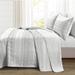 Scandinavian Chevron Grey White Reversible Cotton Quilt Set