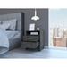 Modern Classic Nightstand, One Open Compartment, Two Drawers, Metal Handles, Suitable for Bedroom or Living Room