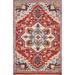 Geometric Heriz Serapi Indian Rug Handmade Red Wool Carpet - 2'0"x 3'0"
