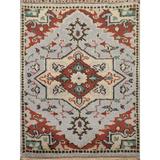 Geometric Kazak Foyer Indian Rug Hand-Knotted Wool Carpet - 2'0"x 3'0"