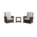 Courtyard Casual Cheshire Recline 3 pc Chat Set Includes: One End Table and two Recline Club Chairs