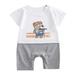 Rovga Boys Bodysuits Children Cartoon Romper Short Sleeve Cute Animals Jumpsuit Outfits Clothes Kids Toddler Clothes