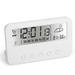 Digital Alarm Clock TSV Digital LCD Travel Alarm Clock Backlight Time Calendar Temperature Timer LCD Clock with Snooze Mode Luminous Battery Powered Electronic Clock for Bedroom Office