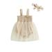 GXFC Infant Baby Girl Tulle Romper Skirt Newborn Girls Sleeveless Sling Gowns Jumpsuit Casual A-line One Piece Dress with Headband Babysuit 0-24M