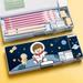 Primary School Children Pencil Box Stationery Case with Pencil Sharpener for Children Kids Boys Girls