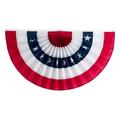 GENEMA USA Pleated Fan Flag American Patriotic Bunting Banner Decoration for Memorial Day Print Stars and Stripes Garden Outdoor Decor